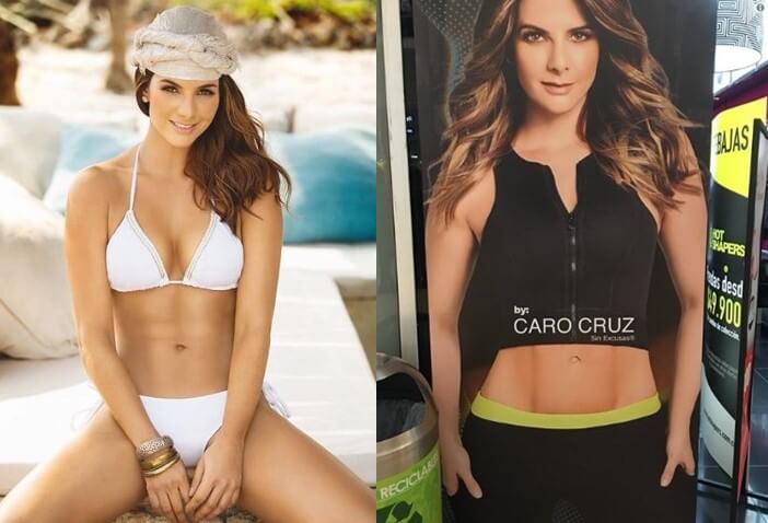 Abdomen de Carolina Cruz antes y después