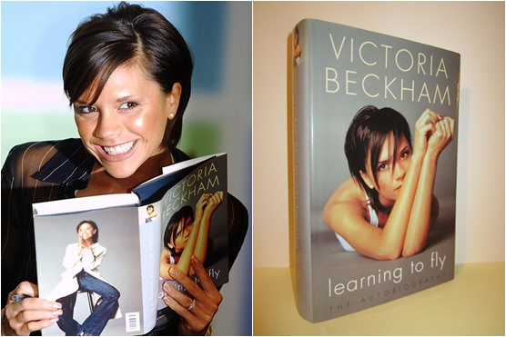 Foto de Victoria Beckham con su libro
