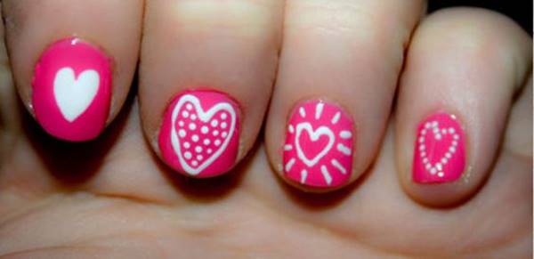Foto de decoración de uñas para niñas: rosado Barbie
