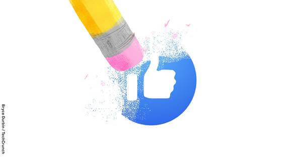 Imagen del logo de Facebook borrado